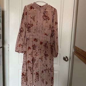 Sheer Pink Flowy Dress